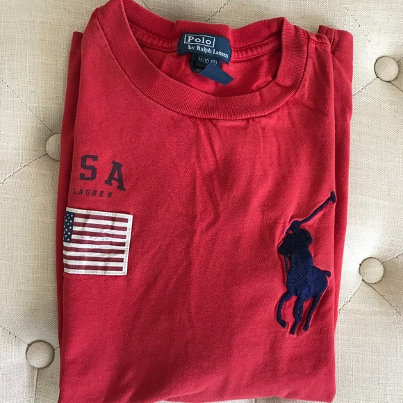 Ralph Lauren Red Large Pony Tee - size Medium - Picture 6 of 6
